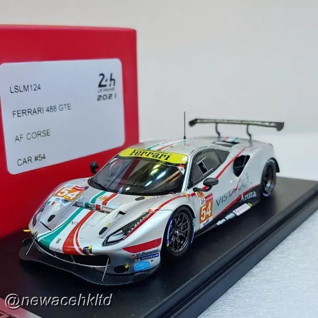 Looksmart Ferrari 488 Gte Evo 3.9l Turbo V8 Team Af Corse N 54 24h Le Mans 2021 F.castellacci G.fisichella T.flohr 1:43 LSLM124