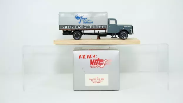 Vitesse Saurer S4c Truck Saurer Diesel Plateau Bache 1952 1:43 211