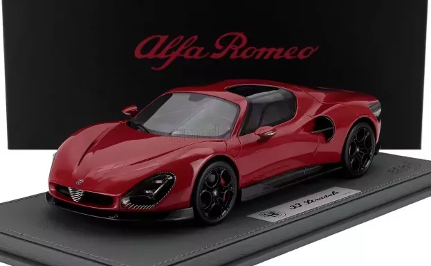 BBR Alfa Romeo 33 Stradale 2025 Con Vetrina With Showcase 1:18 P18264B-VET
