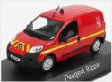 NOREV 479838 Peugeot - Bipper Van Fire Engine 2009 - Red Yellow - 1/43