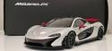 2013 McLAREN P1 ICE SILVER WITH RED ACCENTS COMPOSITE 1:18 AUTOART 76023 IN BOX