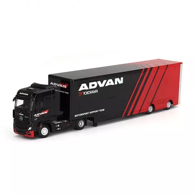 Mini GT Mercedes Actros 2 Gigaspace 1851 Blue Efficient Power Truck Lhd Advan Car Transporter 2016 1:64 MGT00741-L