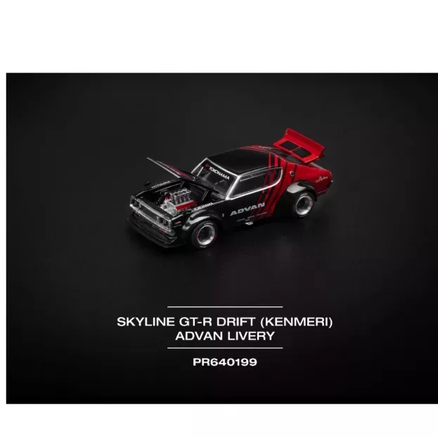 Pop Race Nissan Skyline Gt-r V8 r34 Advan Drift 1973 1:64 PR640199