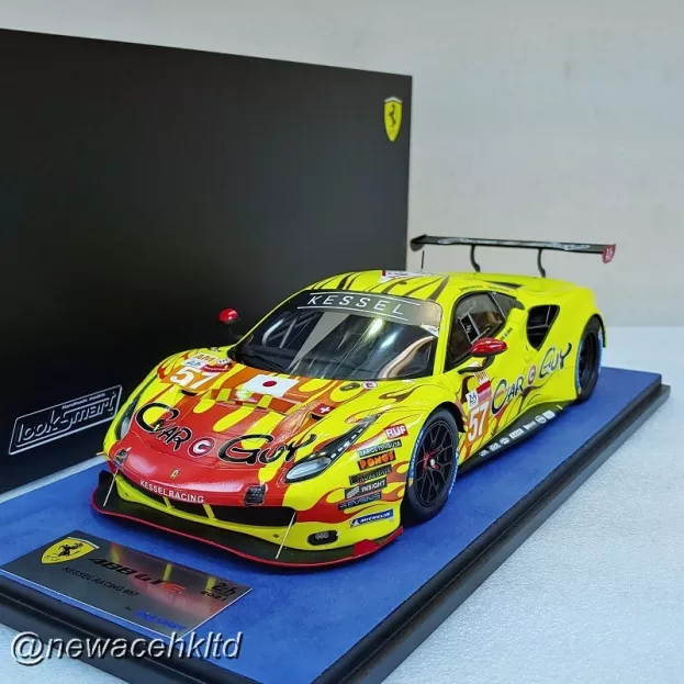 Looksmart Ferrari 488 Gte 3.9l Turbo V8 Team Kessel Racing N 57 24h Le Mans 2021 S.andrews M.jensen T.kimura Con Vetrina With Showcase 1:18 LS18LM029