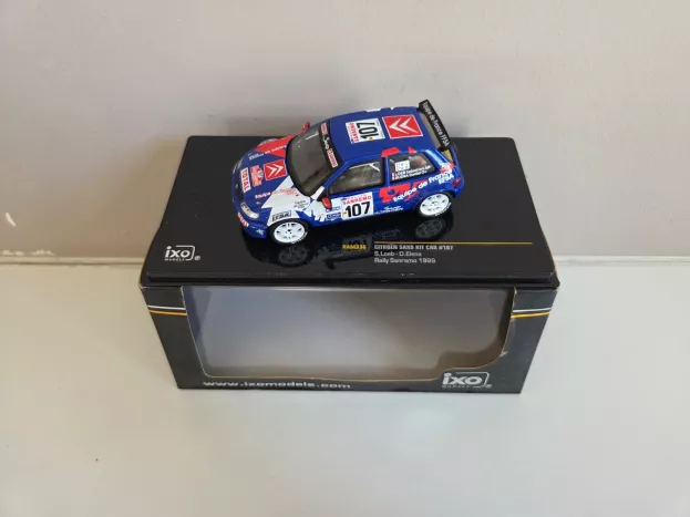 IXO Models Citroen Saxo Kit Car N 107 Rally Sanremo 1999 S.loeb D.elena 1:43 RAM336