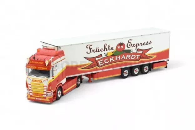 Tekno Scania Eckhardt Scania Next Gen S-serie 4x2 3 Assige Koeltrailer 1:50 84603