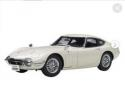 AUTOart 1/18 Toyota 2000GT Wire Spoke Wheel Version White Model 78754