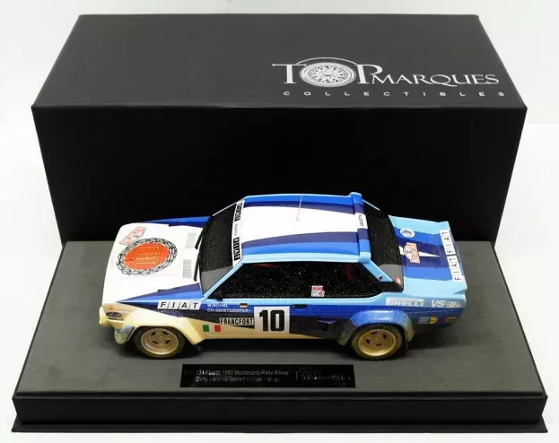 Top Marques Fiat 131 Abarth Team Fiat Italia N 10 Winner Rally Montecarlo 1980 W.rohrl C.geistdorfer Dirty Version 1:18 TOP043CD