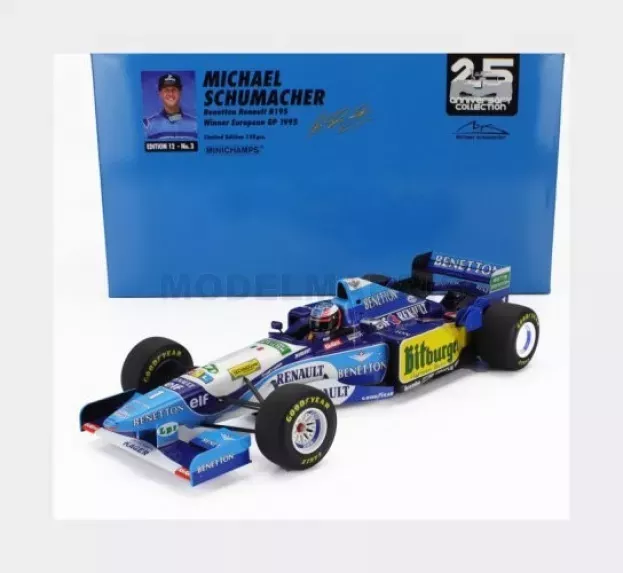 Minichamps Benetton F1 B195 Team Mild Seven Renault N 1 World Champion Winner European Gp 1995 Michael Schumacher 1:12 517951201-ED-3