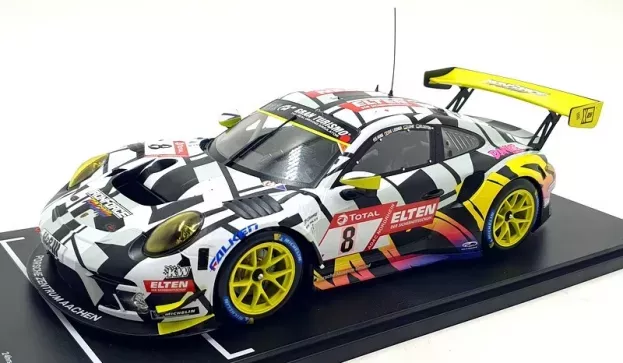 IXO Models Porsche 911 991-2 Gt3 R Team Iron Force Racing N 8 24h Nurburgring 2019 S.jans A.de Leener L.luhr J.e.slooten 1:18 LEGT18028