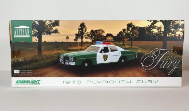 Greenlight Plymouth Fury Chickasaw County Sheriff Police 1975 1:18 19076
