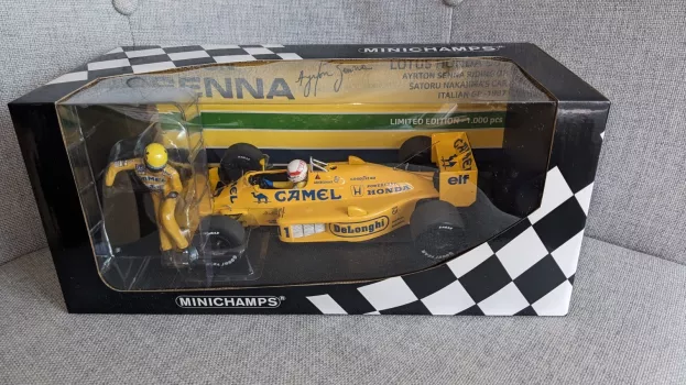 Minichamps Lotus F1 99t N 11 Italian Gp Monza 1987 Ayrton Senna Riding On Satoru Nakajima's Car 1:18 540871811
