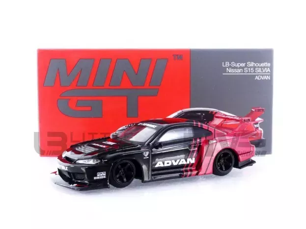 Mini GT Nissan Silvia s15 Coupe Lb Super Silhouette Rhd Advan 1999 1:64 MGT00649-R
