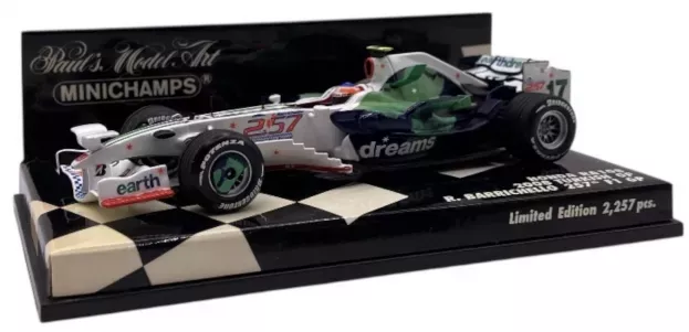 Minichamps Bar F1 Ra108 Honda 257th F1 Gp Turkish Gp 2008 R.barrichello 1:43 400080117