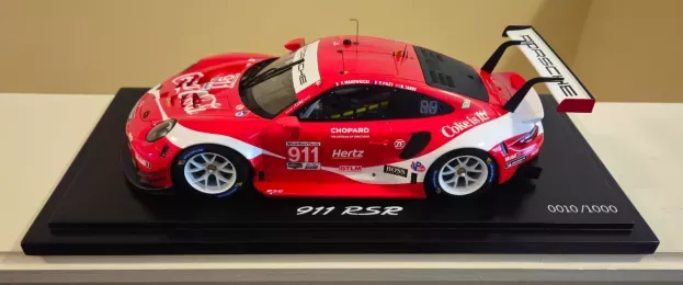 Spark Porsche 911 991 Rsr Team Porsche Gt Coca-cola N 911 Imsa Champion Petit Le Mans 2019 P.pilet N.tandy F.makowiecki Con Vetrina With Showcase 1:18 WAP0219300MCCL