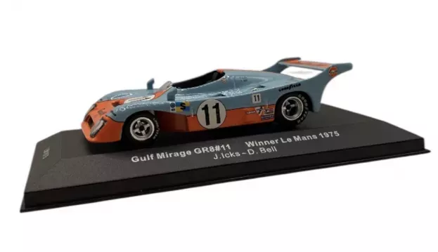 IXO Models Mirage Gr8 3.0l V8 Team Gulf Research Racing N 11 Winner 24h Le Mans 1975 Jacky Ickx Derek Bell 1:43 LM1975