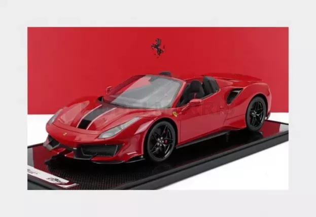 BBR Ferrari 488 Pista Spider 2018 Con Vetrina With Showcase 1:12 BBR1225B