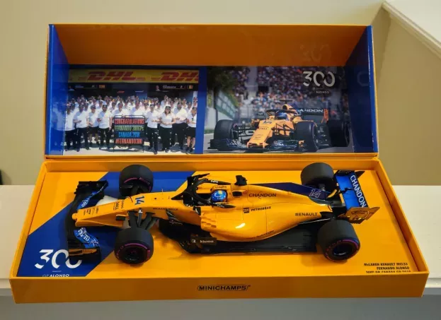 Minichamps Mclaren F1 Mcl33 Team Mclaren N 14 300th Formula One Canadian Gp 2018 Fernando Alonso 1:18 533184014