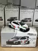 TOYOTA PANDEM GR YARIS RHD "RALLY" WHITE 1/64 DIECAST BY POP RACE PR640136