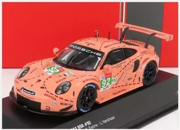 IXO Models Porsche 911 991 Rsr Team Porsche Gt N 92 Winner Lmgte Pro Pink Pig Tribute 24h Le Mans 2018 Micheal Christensen Kevin Estre Laurens Vanthoor 1:43 LE43020