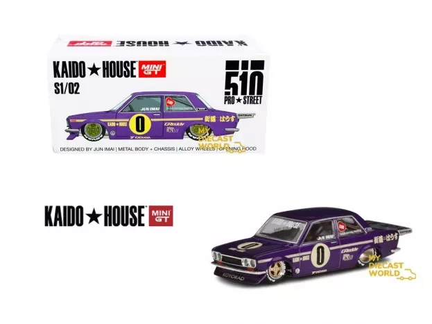 Mini-GT Datsun 510 Kaido House Designed By Jun Imai N 0 Racing 1971 1:64 KHMG002