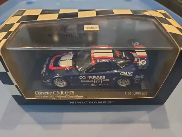 Minichamps Chevrolet Corvette C5r 7.0l V8 Team Corvette Racing N 53 24h Le Mans 2003 R.fellows J.o'connel F.freon 1:43 400031453
