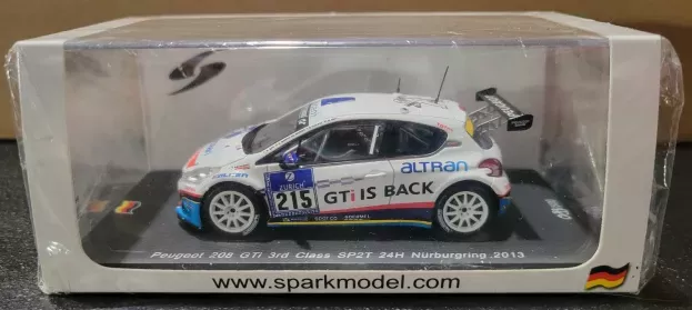 Spark Peugeot 208 Gti N 215 3rd Class Spt2 24h Nurburgring 2013 S.epp G.martin De Andres B.philpot M.sentis 1:43 SG107