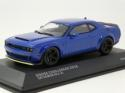 SOLID 1:43 CAR DODGE CHALLENGER 2018 SRT DEMON V8 6.2L BLUE ART S4310305