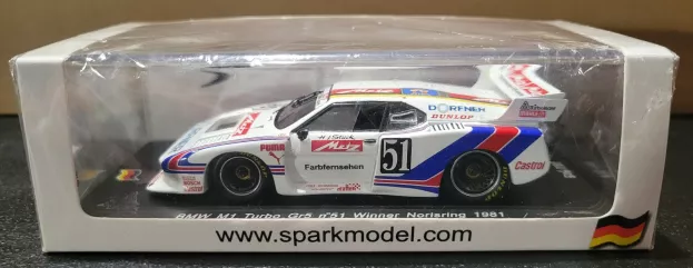 Spark Bmw M1 Gr5 N 51 Winner Norisring 1981 H.j.stuck 1:43 SG014