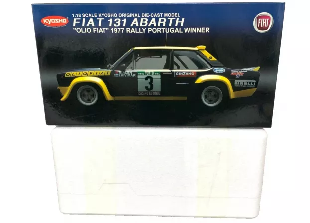 Kyosho Fiat 131 Abarth N 3 Winner Rally Portugal 1977 M.alen I.kivimaki 1:18 08372B