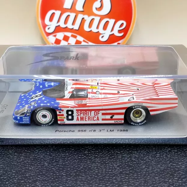 Spark Porsche 956 2.6l Turbo Team Joest Racing N 8 3rd 24h Le Mans 1986 G.follmer J.morton K.miller 1:43 NA008