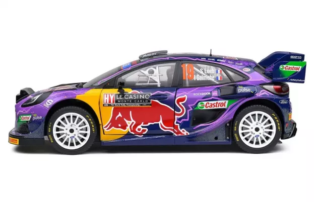 Solido Ford Puma Rally1 Red Bull Team Ford World Rally M-sport N 19 Winner Rally Montecarlo 2022 S.loeb I.galmiche 1:18 1809502