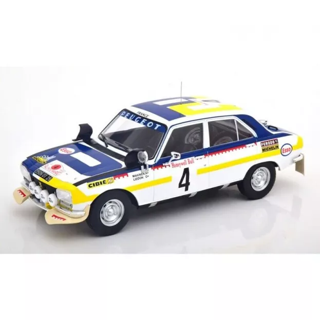 IXO Models Peugeot 504 Ti N 4 Rally Marocco 1975 T.makinen H.liddon 1:18 18RMC044B