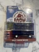 Bale Throw Wagon Down on the Farm 1:64 Scale Greenlight 48020F BLUE Series 2