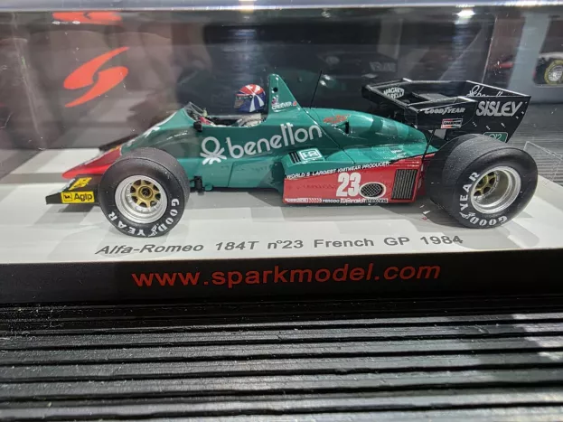 Spark Alfa Romeo F1 184t N 23 French Gp 1984 Eddie Cheever 1:43 S1712