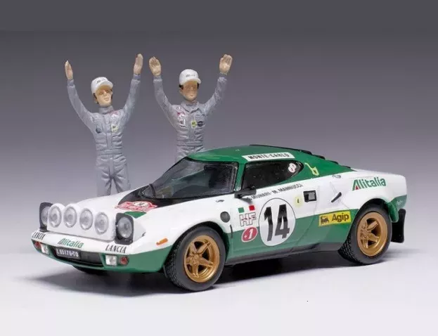 IXO Models Lancia Stratos Hf N 14 Winner Rally Montecarlo 1975 With Figures Sandro Munari Mario Mannucci 1:43 SPRM001-75
