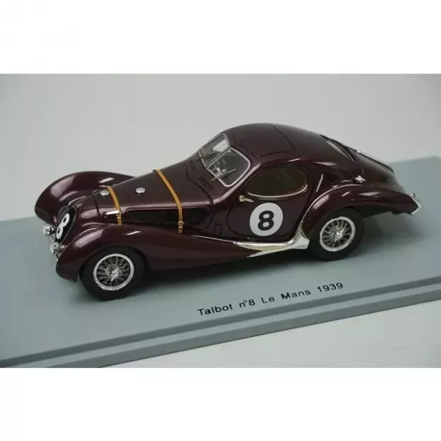Spark Talbot Lago T150 Ss Figoni Team T.a.g.o. Mathieson N 8 24h Le Mans 1939 P.de Massa J.n. Mahe 1:43 S2918