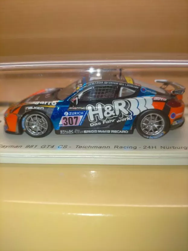 Spark Porsche Cayman Gt4 Team Teichmann Racing N 307 24h Nurburgring 2017 D.bohr F.grosse Maximilian K.l.schramm 1:43 SG331