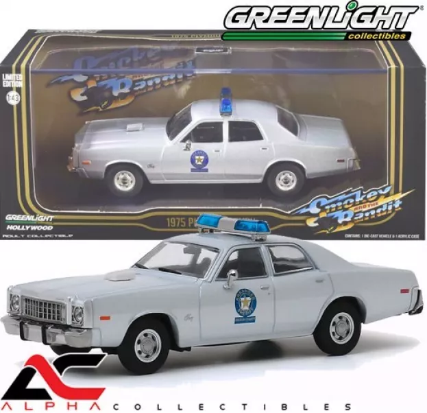 Greenlight Plymouth Fyry Police Arkansas Sheriff 1975 Smokey And The Bandit 1:43 86581