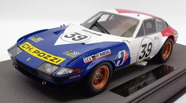 Top Marques Ferrari 365 Gtb 4 Daytona 4.4l V12 Team Charles Pozzi N 39 24h Le Mans 1972 J.c.andruet C.b.lena 1:18 TOP114C