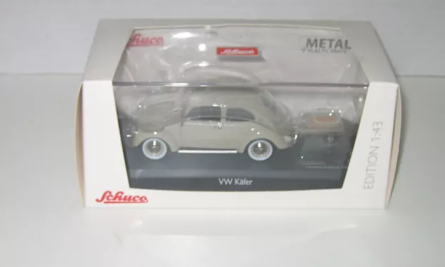Schuco Volkswagen Beetle Kafer With Trailer 1958 1:43 450269200