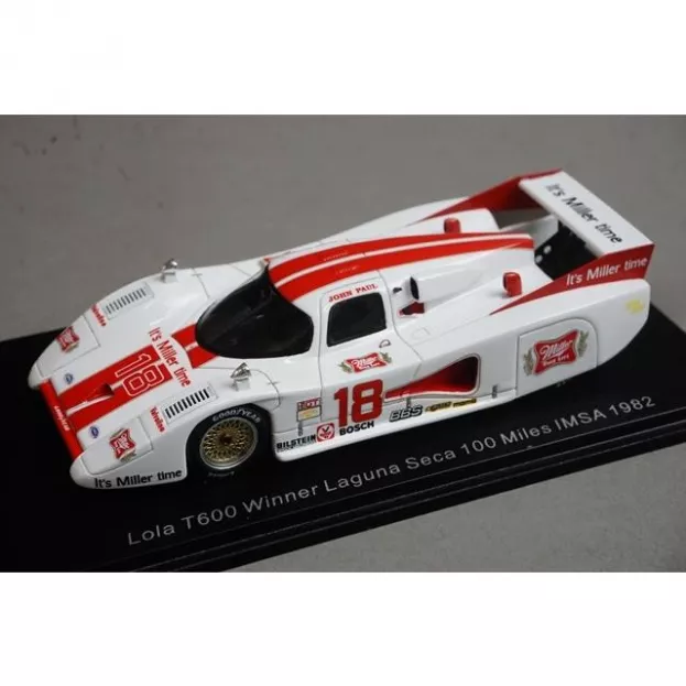Spark Lola T600 N 18 Winner Imsa 100 Miles Laguna Seca 1982 J.paul Jr. 1:43 S8603