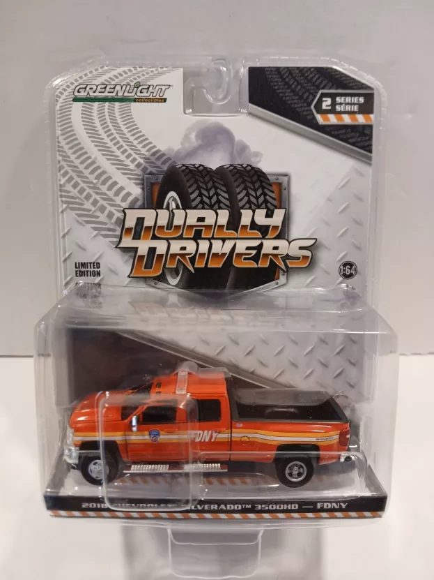 Greenlight Chevrolet Silverado 3500hd Double Cabine Pick-up Fdny Fire Engine 2018 1:64 46020A