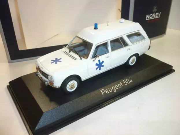 Norev Peugeot 504 Break Ambulance 1979 1:43 475442