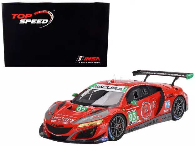 Truescale Acura Nsx Gt3 Evo22 Team Racers Edge N 93 Gtd Class 24h Daytona 2023 R.briscoe D.formal A.harrison K.marcelli 1:18 TS0497