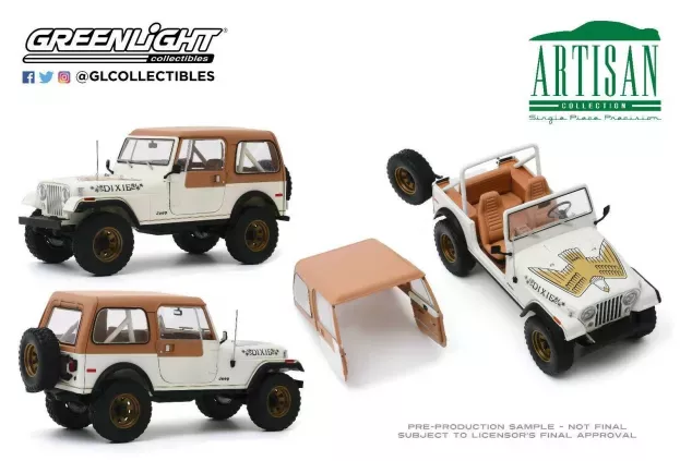 Greenlight Jeep Cj-7 Dixie Closed 1979 Look-a-like Dixie The Dukes Of Hazzard 1:18 19065
