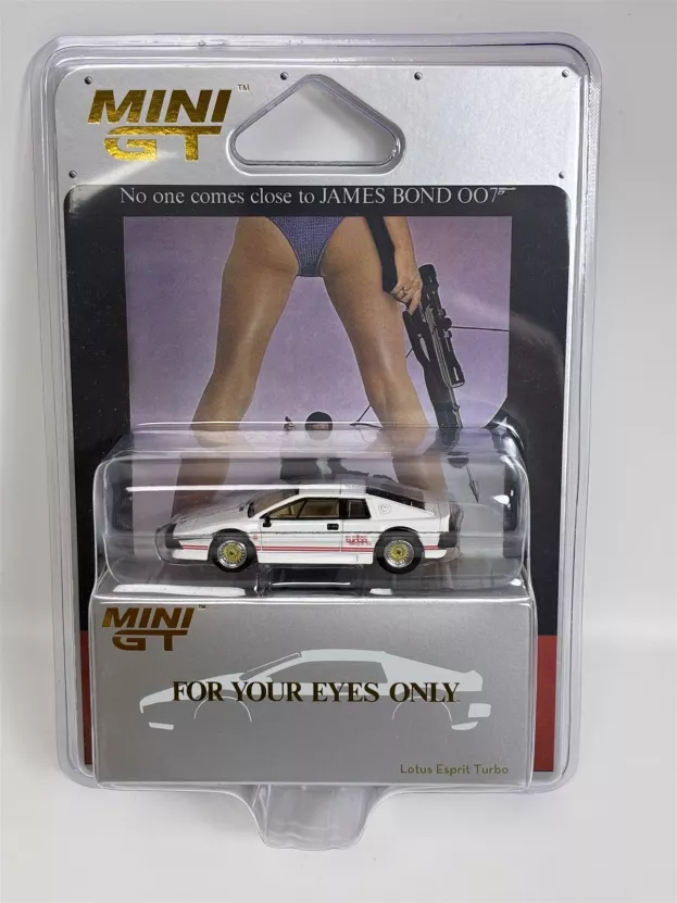 Mini GT Lotus Esprit Turbo 1981 007 James Bond For Your Eyes Only Solo Per I Tuoi Occhi English Blister Packaging 1:64 MGT00907-007E