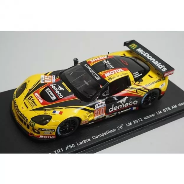 Spark Chevrolet Corvette C6 Zr1 5.5l V8 Team Larbre Competition N 50 Winner Lmgte-am Class 24h Le Mans 2012 Patrick Bornhauser Julien Canal Pedro Lamy 1:43 S3733