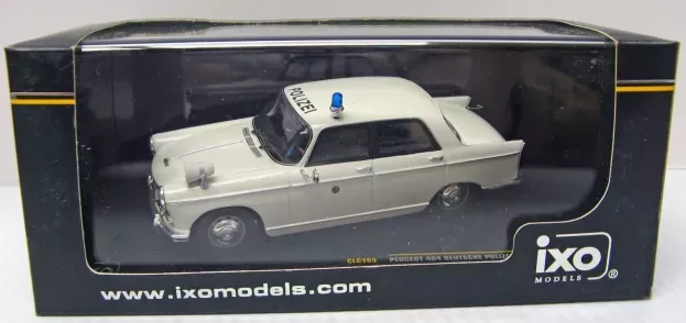 IXO Models Peugeot 404 Sedan Deutsche Polizei Police 1966 1:43 CLC165