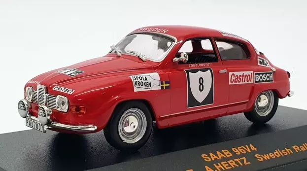 IXO Models Saab 96 V4 Coupe N 8 Winner Rally Sweden 1972 S.blomqvist A.hertz 1:43 CIXJ000008